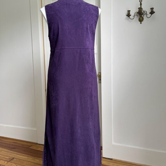 90s purple velvety jumper dress - Picture 5 of 7